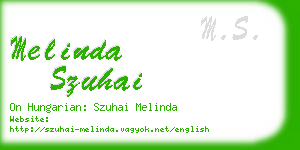melinda szuhai business card